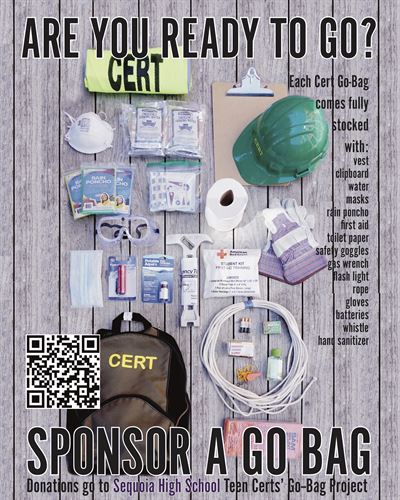 SHS Teen CERT Go-Bag Donations are now being accepted!